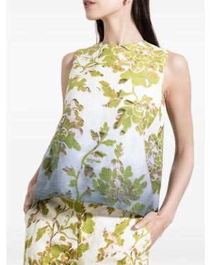 La DoubleJ La Scala Floral-Print Top - White