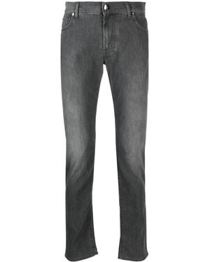 Corneliani Low-Rise Straight-Leg Jeans - Grey