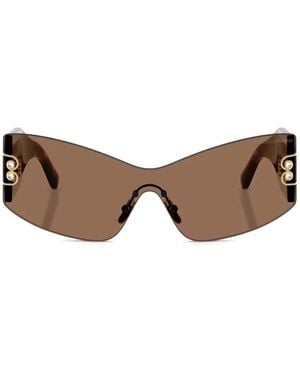 Dolce & Gabbana Havana Embellished Sunglasses - Brown