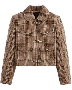 Fay Blazer Mit Check - Braun