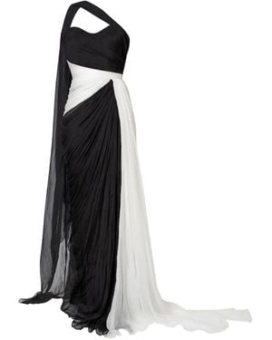 IRIS SERBAN Aris One-Shoulder-Abendkleid - Schwarz