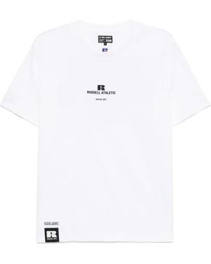 Izzue Camiseta con logo estampado de Boss x Russell Athletic - Blanco
