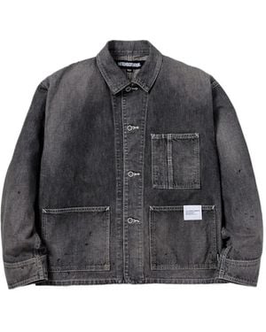 Neighborhood Double-Pocket Cotton Denim Jacket - Gray