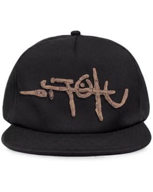 Travis Scott Utopia A4 Logo-Appliqué Cap - Black