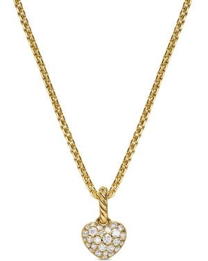 David Yurman Petite Pavé© ダイヤモンド ネックレス 18kゴールド - メタリック