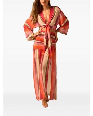 JBQ Striped Maxi Skirt - Red
