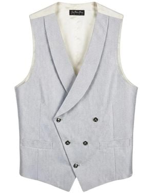 L.B.M. 1911 Chaleco Con Doble Botonadura Y Microlunares - Gris