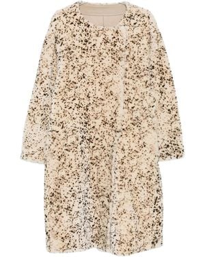TOTEME Stracciatella Shearling Coat - Natural