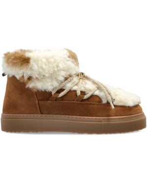 Inuikii Fur Lace-Up Sneakers - Brown