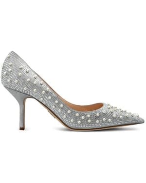 Rodo Studded Pearl Court Pumps - White