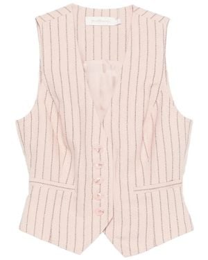 Zimmermann Alchemy Striped Buttoned Waistcoat - Pink