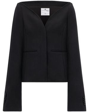 Courreges Ellipse Heritage Blazer Ohne Kragen - Schwarz
