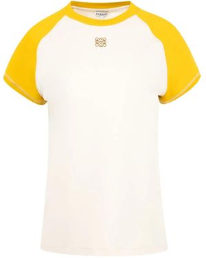 Loewe Camiseta de manga raglán - Amarillo