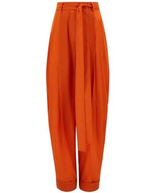Ferragamo Barrel-Leg Trousers - Orange