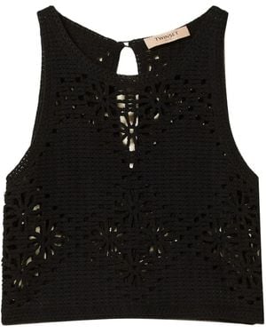 Twinset Knitted Top - Black