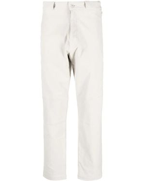 Moschino Logo-Patch Straight-Leg Trousers - White