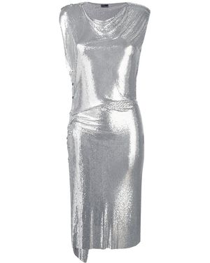 Rabanne Draped Midi Dress - Metallic