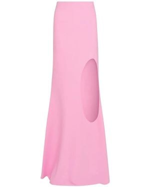 A.W.A.K.E. MODE Cut-Out Flared Maxi Skirt - Pink