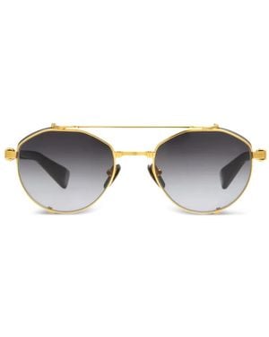 Balmain Round-Frame Sunglasses - Metallic