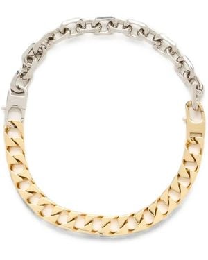 Plan C Two-Tone Curb-Link Necklace - Metallic