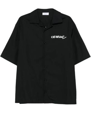Off-White c/o Virgil Abloh Scribble Bowling Shirt - Black