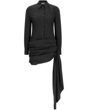 GIUSEPPE DI MORABITO Bustier Draped Mini Dress - Black