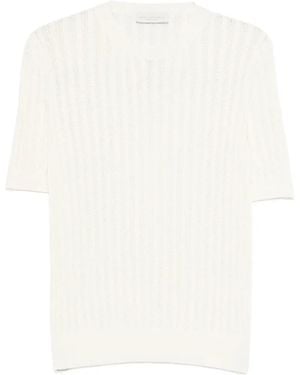 LUIGI GENTILE Short-Sleeve Sweater - White