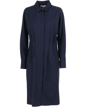Antonelli Hemdkleid mit Falten - Blau