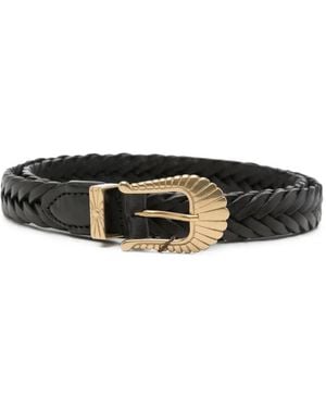 Alberto Luti Braided Leather Belt - White