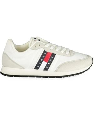 Tommy Hilfiger Logo-Print Paneled Sneakers - White