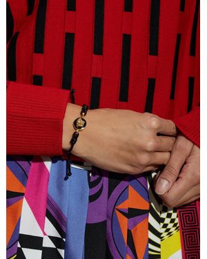 Versace Medusa Leather Bracelet - Red