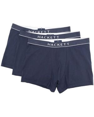 Hackett Set Di 3 Slip Con Banda Logo - Blu