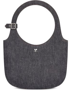 Courreges Holy Denim Tote Bag - Gray