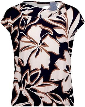 Betty Barclay Floral-Print T-Shirt - Black
