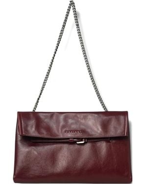 Orciani Chain-Strap Leather Shoulder Bag - Purple