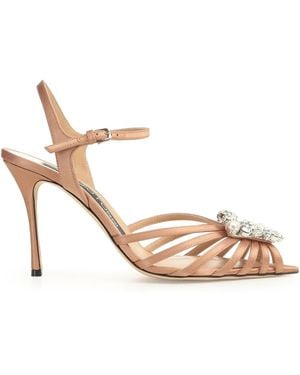 Sergio Rossi 90Mm Godiva Precious Sandals - Metallic