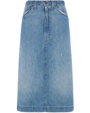 Maison Margiela Denim Midi Skirt - Blue