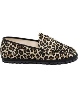 Gondolina Leopard-Print Loafers - White