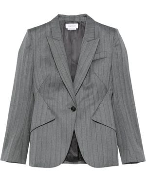 McQueen Chaqueta a rayas diplomáticas - Gris