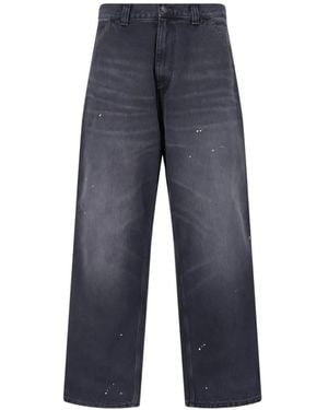 Carhartt Vaqueros Holgados Og Single Con Motivo De Salpicadura De Pintura - Azul