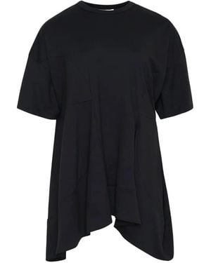 Enfold Asymmetric 3D T-Shirt - Black