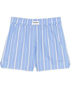 WRSTBHVR Shorts Con Parche Del Logo - Azul