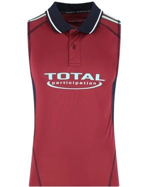 Martine Rose Shrunken Fit Polo Football Vest - Red