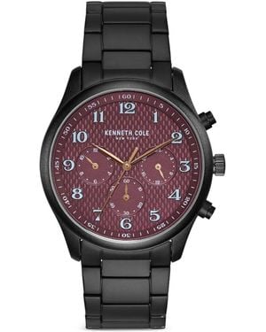 Kenneth Cole Montre Chronographe Mm Texturée - Red