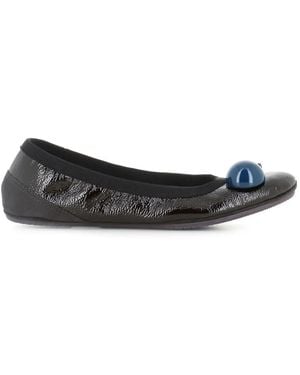 Dove Nuotano Gli Squali Ballerines En Cuir Verni À Boucle - Black