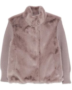 Herno Faux-Fur Jacket - Brown
