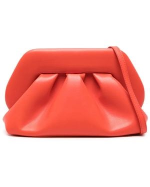 THEMOIRÈ Tia Ruched Clutch Bag - Red