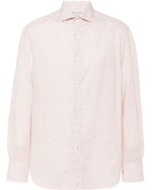 Brunello Cucinelli グラフィック シャツ - ピンク