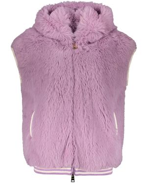 Herno Hooded Textured Gilet - Purple