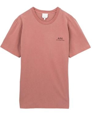 A.P.C. T-Shirt Met Logoprint - Roze